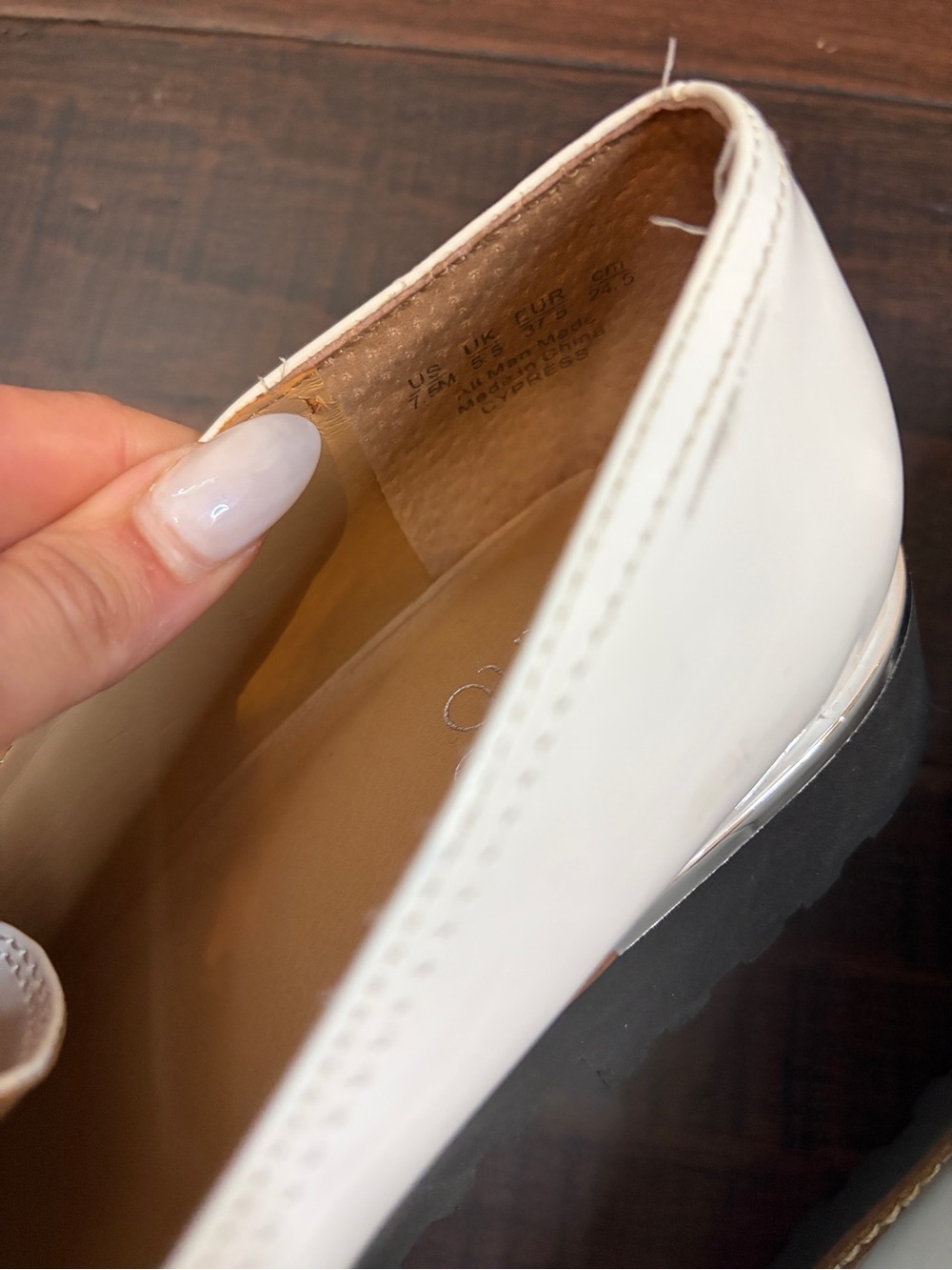 Franco Sarto White Leather Lug Sole Loafer preppy classic chic business casual - Picture 10 of 10
